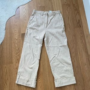 Wide Leg Cuffed Pants